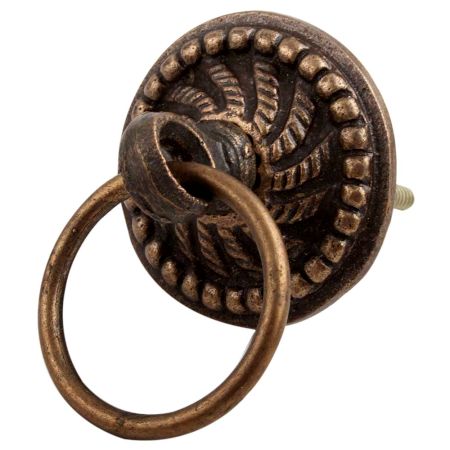 Antique Wheel Floral Metal Dresser Knob Online